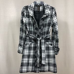 Grass Collection Plaid Coat